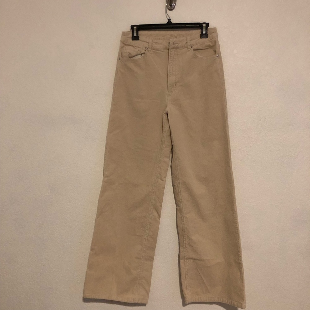H&M Off-White Wide Leg Pants